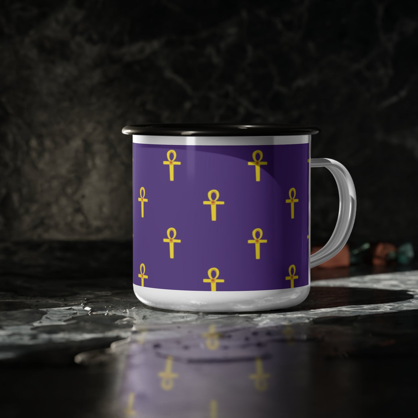 Purple Enamel Cup